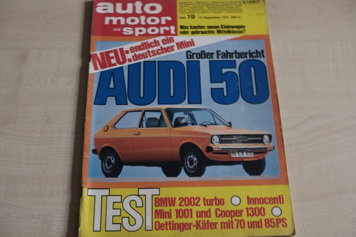 Deckblatt Auto Motor und Sport (19/1974)